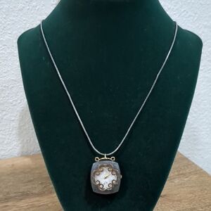 CACHE Elegant Gold and Silver  Pendant Necklace